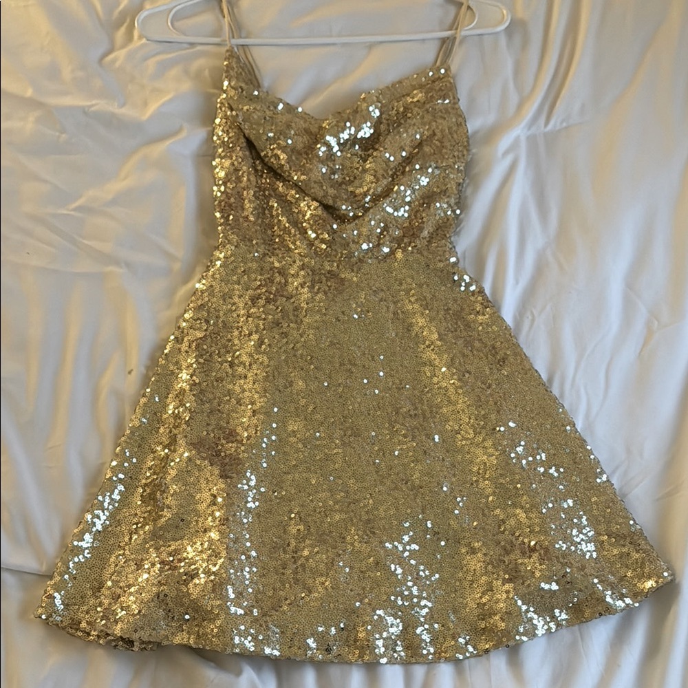 Gold Sequin Dress